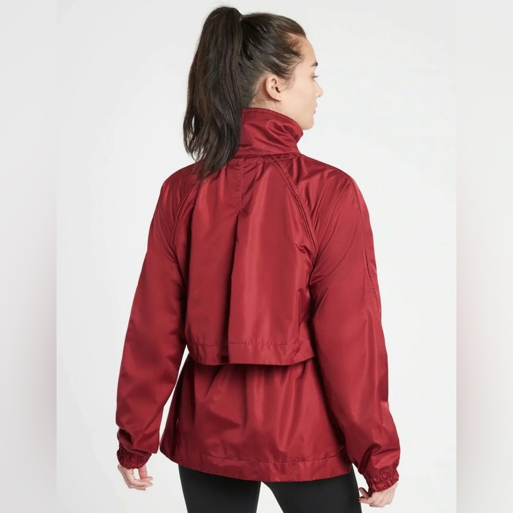 🦋 Athleta | Women’s Red Escape Jacket Size: Small (no hood) - Picture 2 of 10
